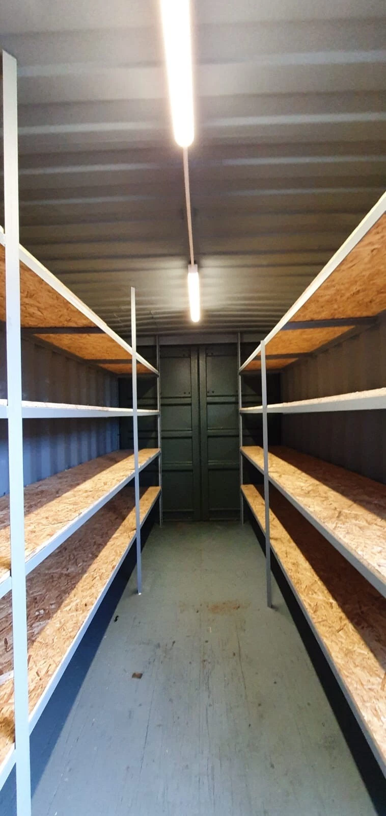 20 x 8Ft 9ft 6 high cube Container, With Anti Condensation, Lighting & Shelving. - Image 8