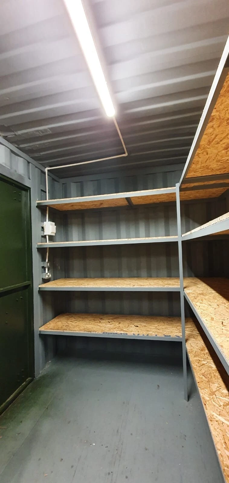 20 x 8Ft 9ft 6 high cube Container, With Anti Condensation, Lighting & Shelving. - Image 7