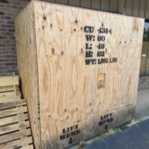 Heavy Duty Wood Shipping Crate – 80″ x 48″ x 82″
